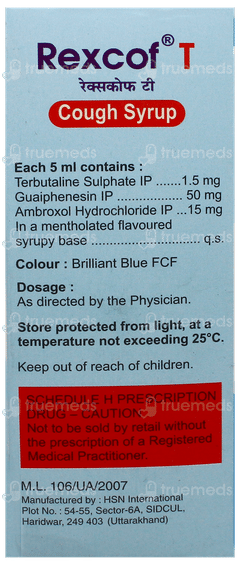 Rexcof T Syrup 100Ml